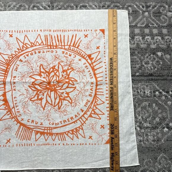 The Black Lillies Cruz Contreras Concert Merch Bandana Square Scarf Band - Picture 4 of 5